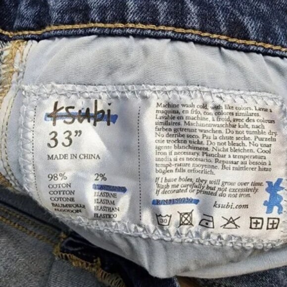 Ksubi Van Winkle Runaway Mid Rise Skinny Leg Jeans size 33 - Picture 8 of 8